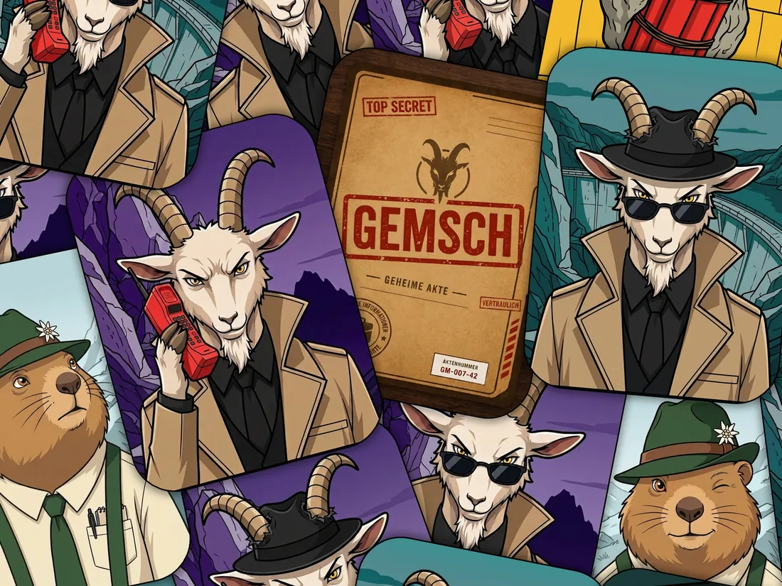 Gemsch-Karten: Agenten, Murmeltiere und Geheime Akte